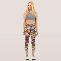 Graffiti Capri Leggings