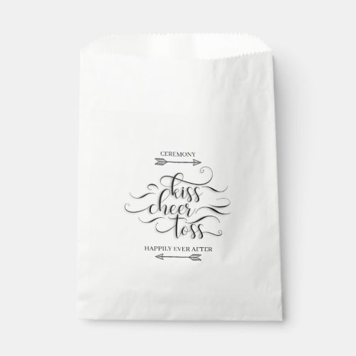 Kiss Cheer Toss _ Wedding Aisle Exit Petal Throw Favor Bag