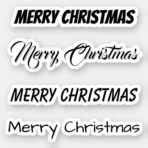 Kiss_Cut Custom Greeting x4 35 Merry Christmas  Sticker