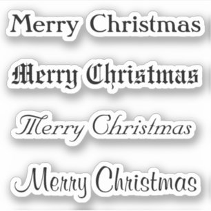 Kiss-Cut Custom Greeting x4 #5 (Merry Christmas) Sticker