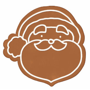 Kiss-Cut Gingerbread Santa Cookie Christmas Cutout