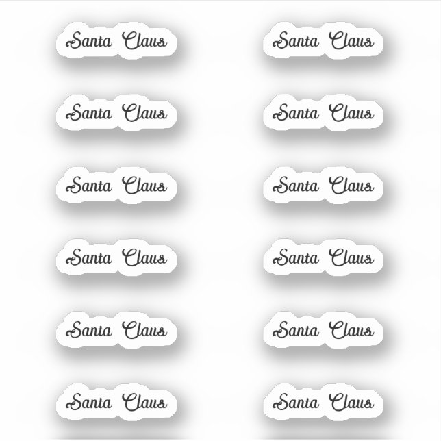 Kiss-Cut Santa Claus Signature Amora 2 Bold Sticker (Front)