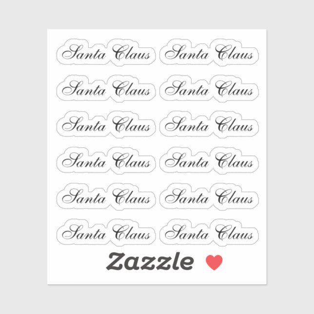 Kiss-Cut Santa Claus Signature Vivace Sticker (Sheet)
