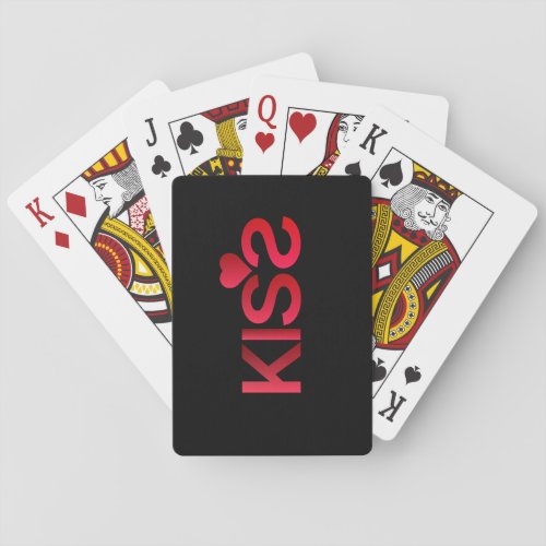 kiss design playing cards