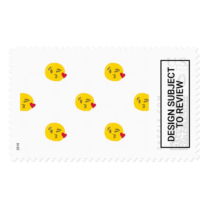 Kiss Emoji Postage Postal Stamps Zazzle Com
