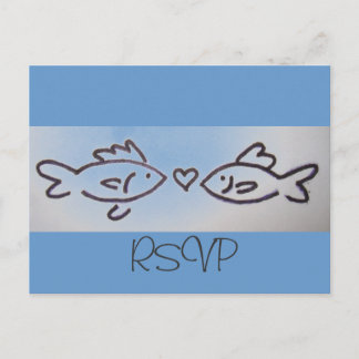 kiss fish RSVP card