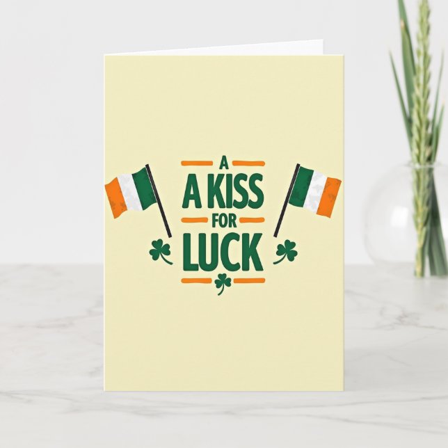 Kiss For Luck Irish Pride Card (Front)