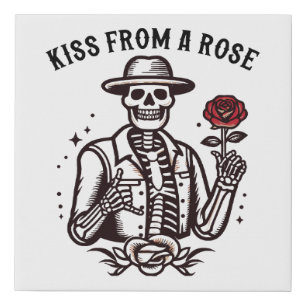 Kiss From A Rose Faux Canvas Print