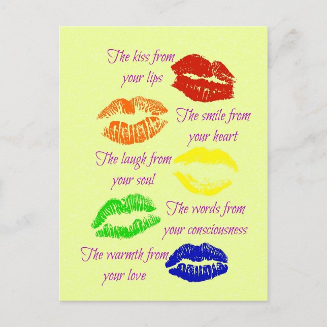 Kiss From Your Lips Postcard (Front)