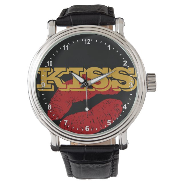KISS Gold retro Watch / Fun Party classic (Front)