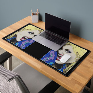 ‘Kiss Hard’ Painting on a  Desk Mat