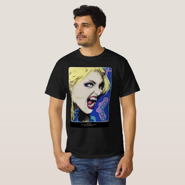 ‘Kiss Hard’ Painting on a  T-Shirt (Front Full)