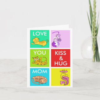 Kiss & Hug Cat Happy Mother's Day Card
