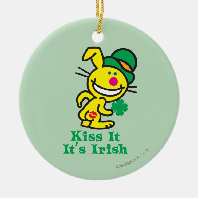 Kiss It Ceramic Ornament (Front)