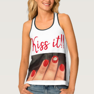 Kiss It Red Nails Tank Top