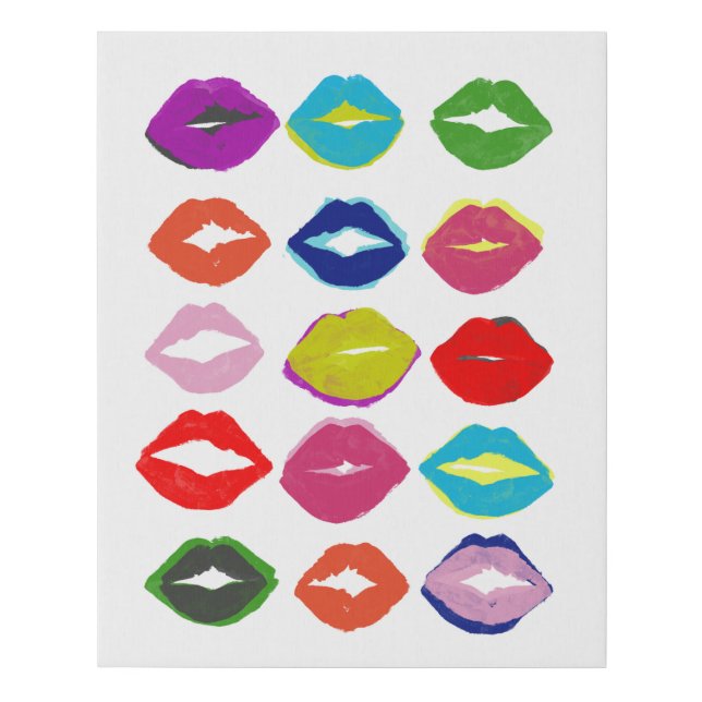 Kiss Kiss Faux Canvas Print (Front)