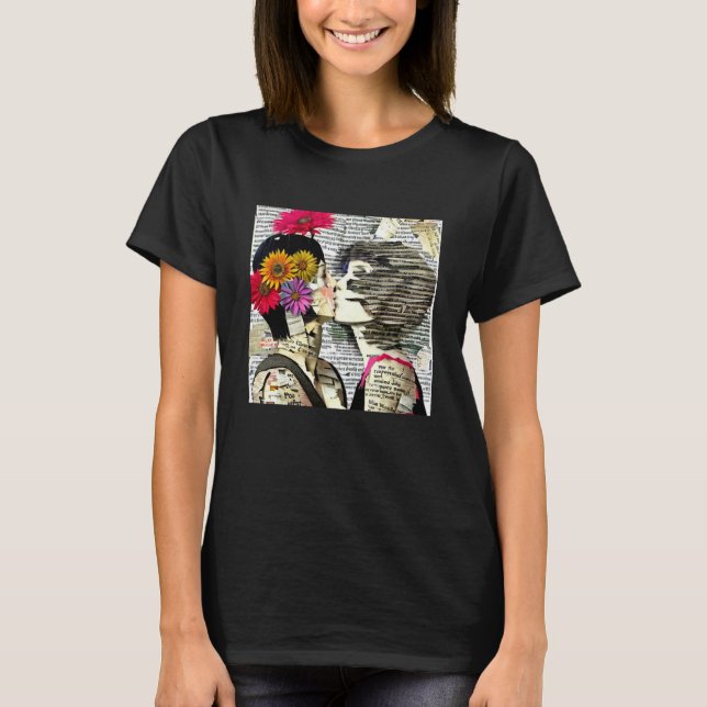 Kiss | LGBTQ Love | Two Women Kissing Pride T-Shirt (Front)