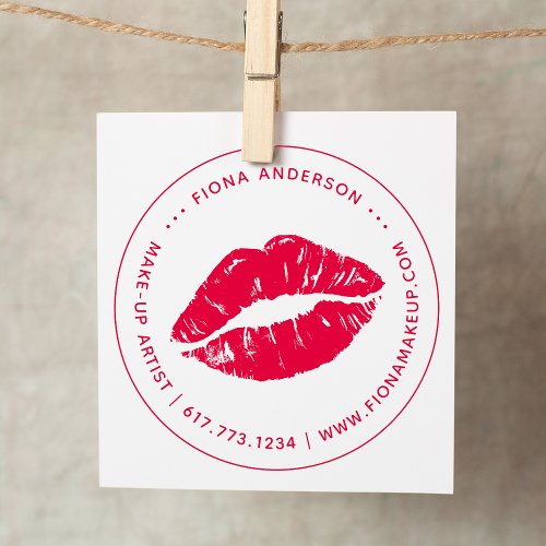 Kiss Lip Make_up Artist Self_inking Stamp