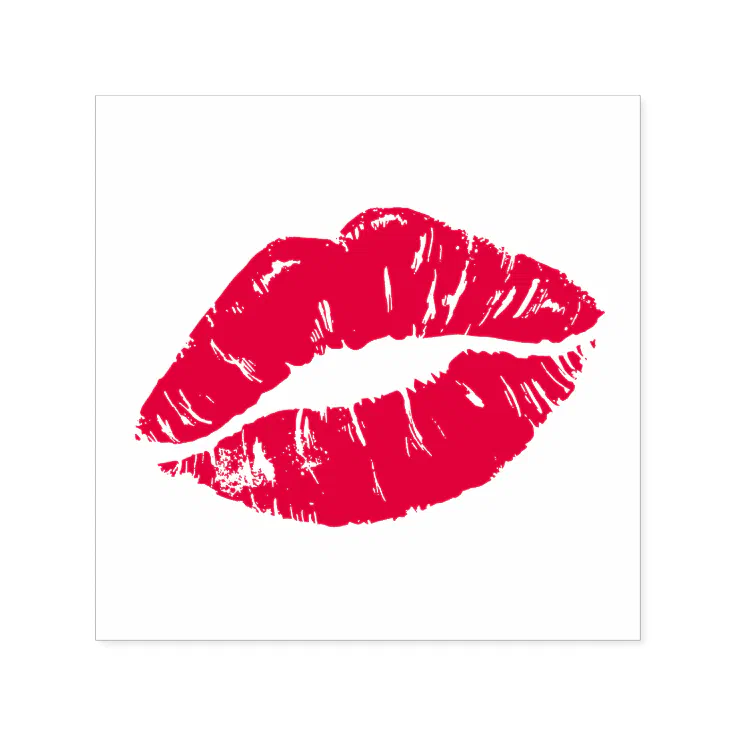 Kiss Lip Self-inking Stamp | Zazzle