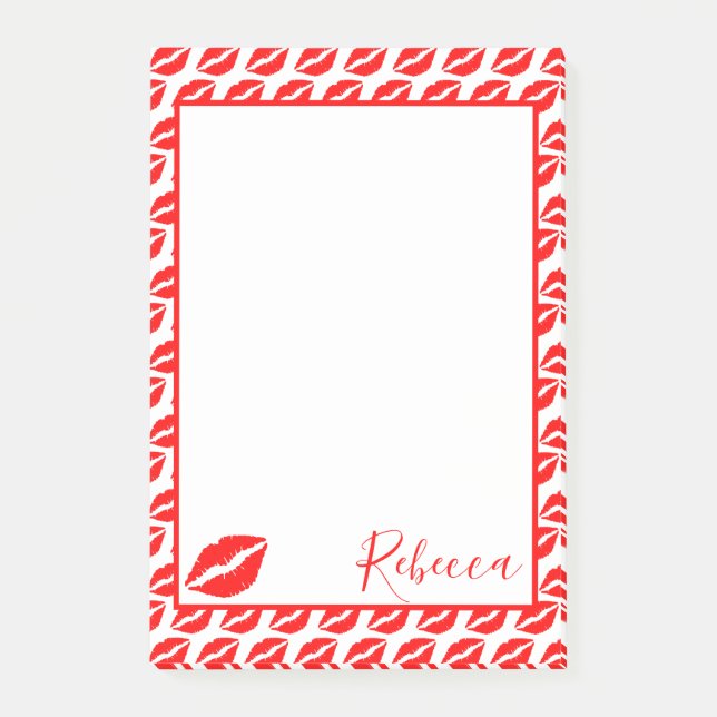 Kiss Lips Post-it Notes (Front)