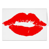 Kiss Lips Red Lipstick Love Passion Valentine (Front Horizontal)