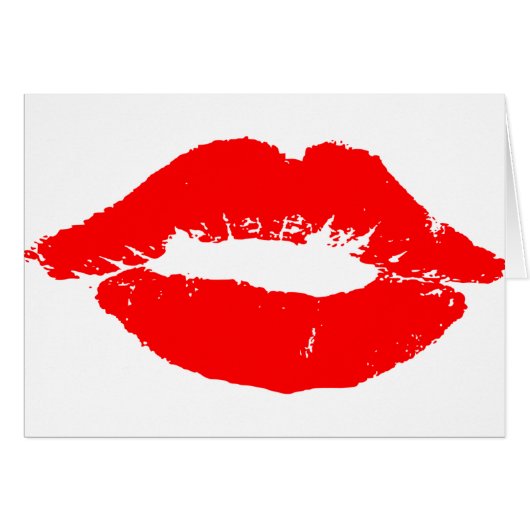 Kiss Lips Red Lipstick Love Passion Valentine (Front Horizontal)