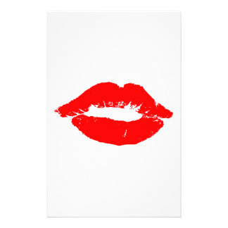 Red Lips Stationery | Zazzle