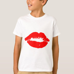 Kiss Lips Red Lipstick Love Passion Valentine T-Shirt