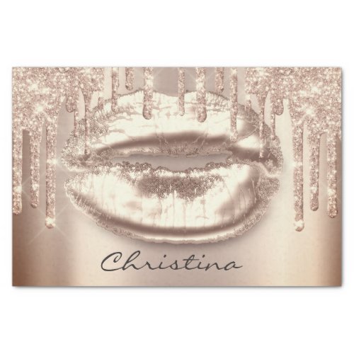 Kiss Lips Rose God Drips Unique Modern VIP Tissue Paper