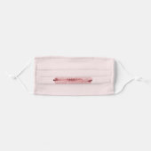 Kiss Lips Rose Gold Blush Girly Makeup Artist Adult Cloth Face Mask (Front, Folded)