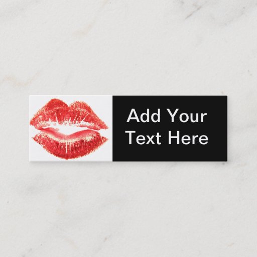 Customizable Kiss Lipstick Business Card