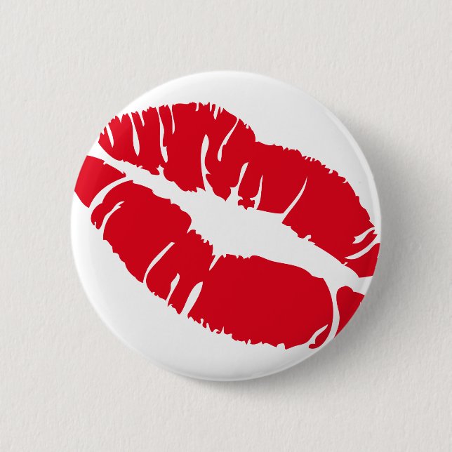 Kiss Lipstick Button (Front)