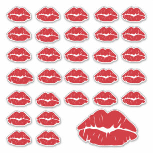Kiss Love Kisses Custom Cut-out Sticker