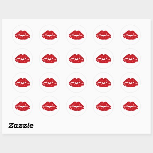 Kiss Love Kisses Small Classic Round Sticker