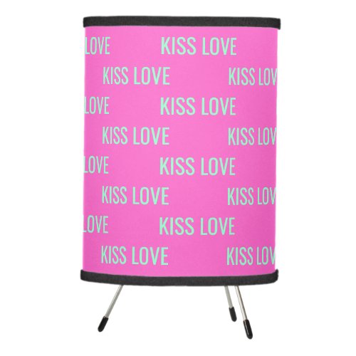 Kiss Love Mint Green   Pink Room Decor Party Tripod Lamp