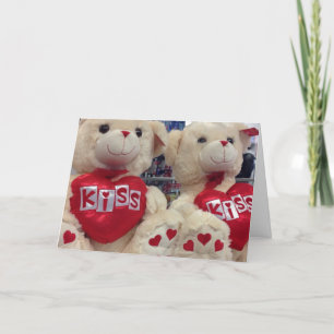 Kiss Love Teddy Bear Bears Valentine's Day Card