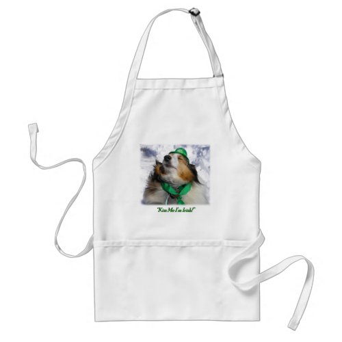 Kiss M e Im Irish Adult Apron