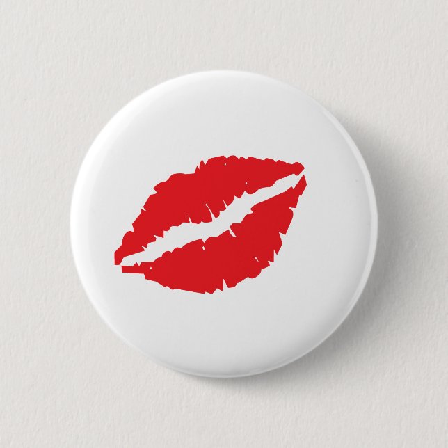 Kiss mark  design pinback button (Front)