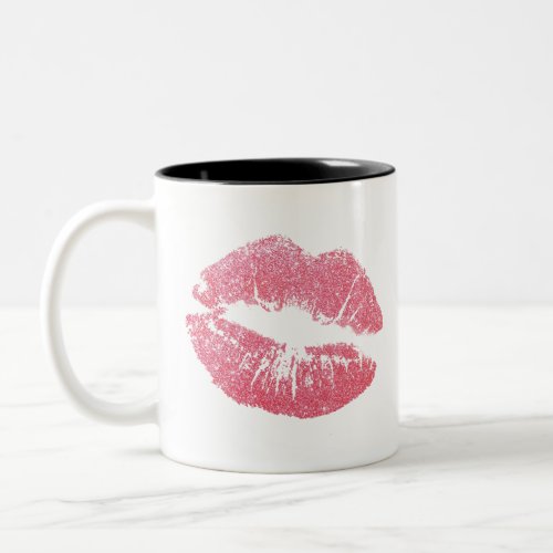 Kiss Mark Lips Two_Tone Coffee Mug