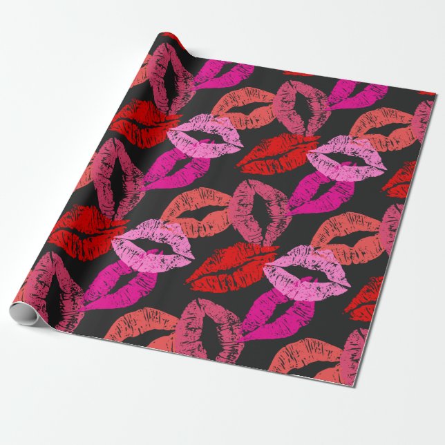 Kiss Mark Wrapping Paper (Unrolled)