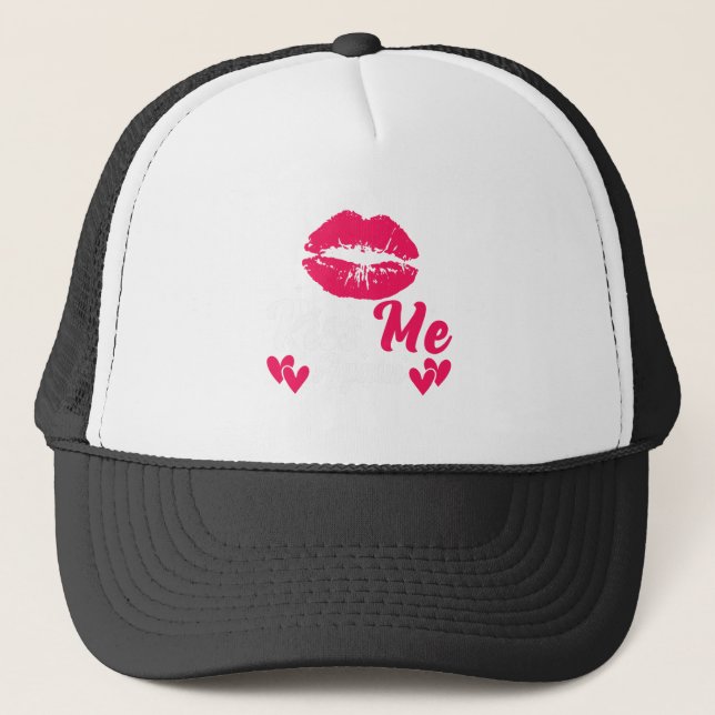 kiss me again trucker hat (Front)