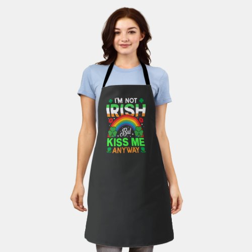 kiss me anyway irish humor design-63942 apron