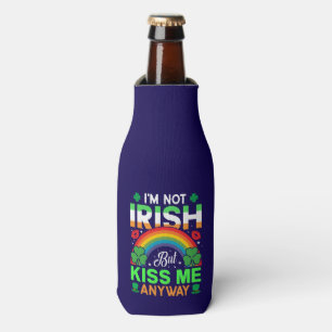 kiss me anyway irish humor design-63942 bottle cooler
