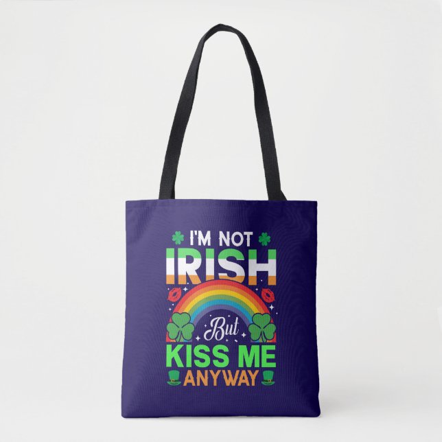 kiss me anyway irish humor design-63942 tote bag (Front)