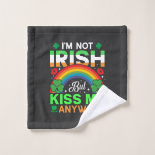 kiss me anyway irish humor design-63942 wash cloth