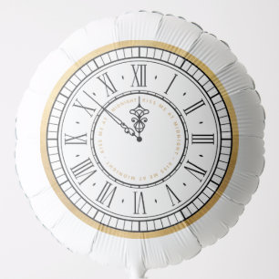 Kiss me at Midnight Clock   New Years Balloon