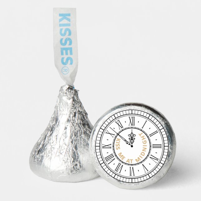 Kiss Me at Midnight | Clock New Years Eve  Hershey®'s Kisses® (Front)