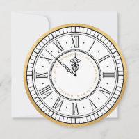 Kiss Me at Midnight | Clock New Years Eve Invite