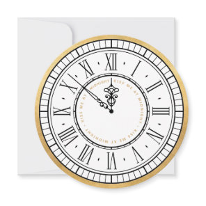 Kiss Me at Midnight | Clock New Years Eve Invite