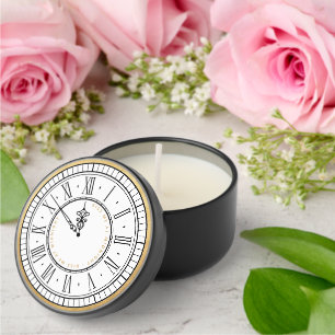Kiss Me at Midnight Clock New Years Eve Invite Mini Candle Favors